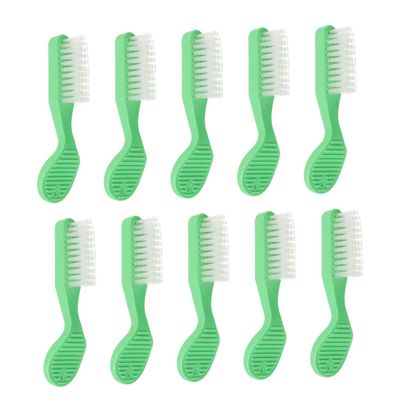 Healeved 30Pcs Head Soft Toothbrushes for Sensitive Mouths Mini Toothbrushes with Handle for Camping and Travel Durable Prison Tooth Brush Green