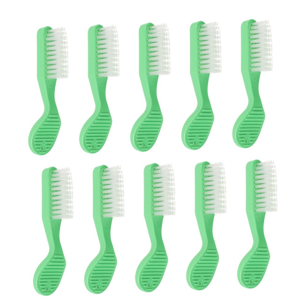 Healeved 30Pcs Head Soft Toothbrushes for Sensitive Mouths Mini Toothbrushes with Handle for Camping and Travel Durable Prison Tooth Brush Green