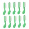Healeved 30Pcs Head Soft Toothbrushes for Sensitive Mouths Mini Toothbrushes with Handle for Camping and Travel Durable Prison Tooth Brush Green view 1