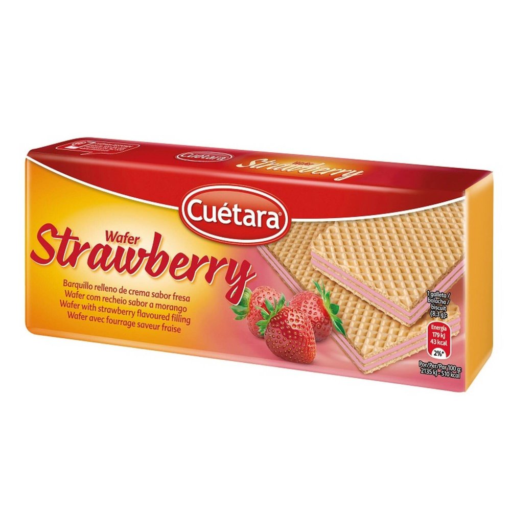 Cutara - Wafer STRAWBERRY Cookies - 5 x 5.29 oz / 150 gr (PACK OF 5)