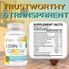 Fawelo I Can Grow Day-Time for Kids 10+ & Teens | Growth & Development Support with L-Arginine, Colostrum, Calcium, D3, Magnesium, Zinc | Bone Strength, Focus | 90 Capsules view 3