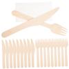 MUCKLILY 12Sets Disposable Cutlery Kit Forks Spoons Napkins Cutter Tableware for Parties Weddings Banquets Events view 1