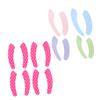 HOMSFOU 8Pairs Self Adhesive Toilet Seat Covers Washable Cushion Pads Random Solid Colors Patterns Cold Durable for Home Bathroom Use view 1