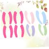 HOMSFOU 8Pairs Self Adhesive Toilet Seat Covers Washable Cushion Pads Random Solid Colors Patterns Cold Durable for Home Bathroom Use view 2