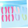 HOMSFOU 8Pairs Self Adhesive Toilet Seat Covers Washable Cushion Pads Random Solid Colors Patterns Cold Durable for Home Bathroom Use view 3
