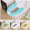 HOMSFOU 8Pairs Self Adhesive Toilet Seat Covers Washable Cushion Pads Random Solid Colors Patterns Cold Durable for Home Bathroom Use view 4