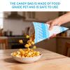 100PCS Cone Shaped Treat Bag, Cone Shaped Cellophane Treat Bags, Triangle Clear Plastic Candy Bag with Twist Ties for Popcorn Cookies Gift Spring Holiday Graduation Party Supplies 17 * 30cm (Blue) view 4