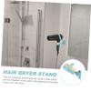 WOFASHPURET 1Pc No Drilling Hairdryer Rack Rotatable Bathroom Storage Holder for Home Hotel Stable Blow Dryer Stand Premium Hair Care Organizer Space Saving for Tidy view 4
