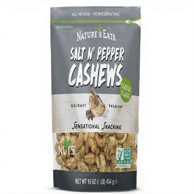 Nature's Eats Salt & Pepper Cashews 16oz