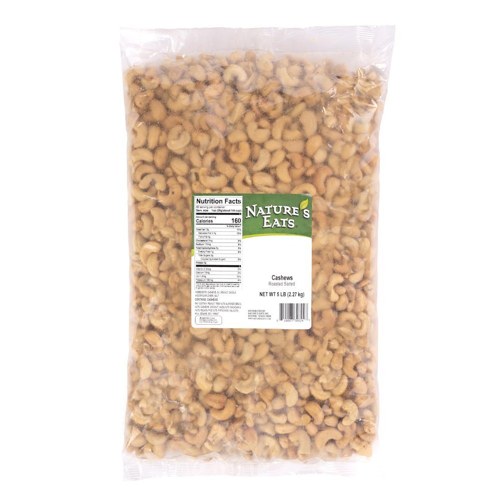Nature's Eats Cashew Roasted Salted 5lb
