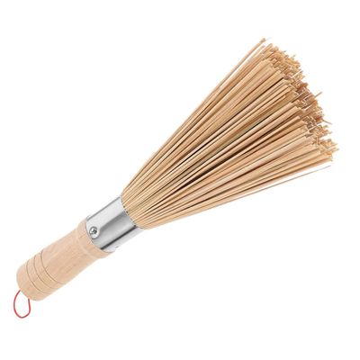 Healifty Long Handle Wok Brush Pot Scrubber for Easy Dish Cleaning Gentle Grip for Deep Pans Convenient Hanging Design Reliable Kitchen Sink Tool