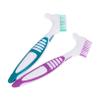 Beaupretty 2Pcs Dual Head Denture Brush Set Non-Slip Handle Portable Toothbrush for False Teeth Cleaning for Home and Travel Care view 1