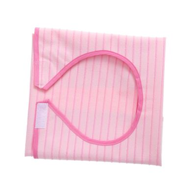 KESYOO Stripe Adult Bib Double Layer Mealtime Protector for Elderly Disabled Machine Washable Pink for Messy Meals Clothing Protection