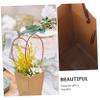 OATIPHO 10Pcs Kraft Paper Bags for Flower Bouquets Durable Flower Storage Bag for Dried Flowers Flowers and Plants Chic Floral Packaging view 2