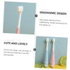 CALLARON 2Pcs Bristle Toothbrush for Oral Care for Ages Ergonomic Design with Cartoon Bristles for Gentle Cleaning view 4