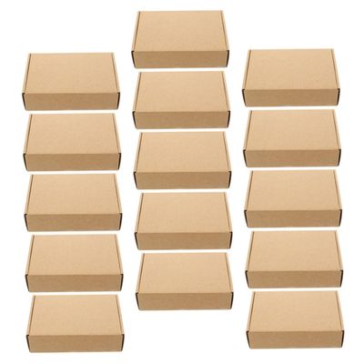 Veemoon 15-Piece Kraft Paper Folding Storage Box Set Lids for Wrapping Packaging and Organizing for Festivals Birthdays and Present Storage
