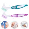 CALLARON 2Pcs Denture Cleaning Brush Dual Sided Toothbrush for Ergonomic Care of False Durable Bristles Convenient Design for Denture view 3