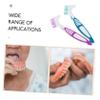 WOFASHPURET 2Pcs Double Sided Denture Brush for Braces and Dentures Durable Easy Clean Toothbrush for Home view 4