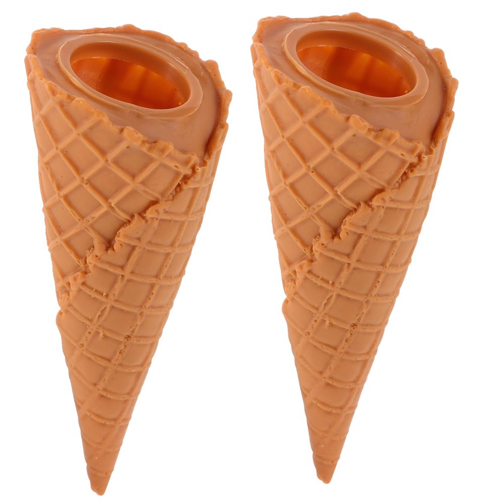 HONMEET 2pcs Realistic Ice Cream Cone Props Vivid Simulation Food Models for Dessert Table Display and Event Decorations High Simulation Fake Ice Cream Cones