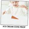 HONMEET 2pcs Realistic Ice Cream Cone Props Vivid Simulation Food Models for Dessert Table Display and Event Decorations High Simulation Fake Ice Cream Cones view 3