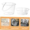 NOLITOY Portable Wash Basin Set Lid 2-Piece for Face Washing and Laundry Versatile Plastic Bucket for Bathroom and Outdoor Use Easy to Carry view 3