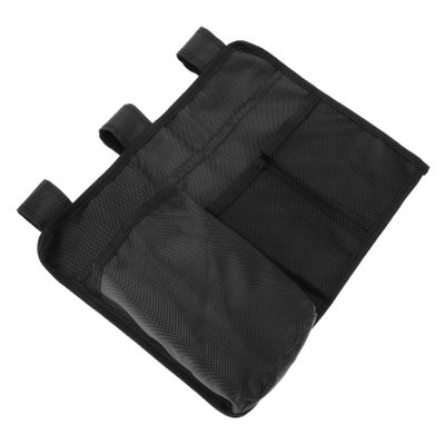 BUGUUYO Portable Multi-pocket Storage Bag for Beach Chairs and Beds Foldable Hanging Organizer with Cup Holder Attachment Bedside and Camp Chair Side Pouch for Convenient Storage and Easy Cleaning