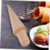 Cabilock Wooden Egg Cone Roller Sturdy Waffle Cone Mold for Homemade Ice Cream Easy to Use DIY Dessert Tool for Creative Treats Washable and Kitchen Essential view 4