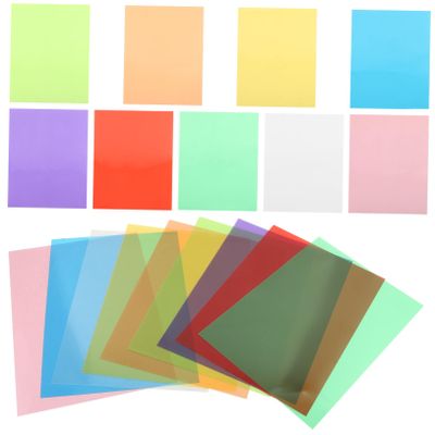 Gadpiparty 18Sheets Transparent Colored Cellophane Sheets Craft Material for DIY Projects Iridescent Crafting Fun Easy to Cut and Use for Creative Activities