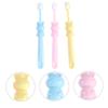 KAILIKETIY 3Pcs Cartoon Shape Toothbrush for Soft Bristles Rabbit Design for Years Old Promotes Oral with Tongue Cleaner view 3