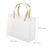 OFFSCH 12Pcs Transparent Storage Bags with Durable Handles for Weddings Souvenirs and Shopping Frosted Tote Bags for Flowers and view 2