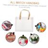 OFFSCH 12Pcs Transparent Storage Bags with Durable Handles for Weddings Souvenirs and Shopping Frosted Tote Bags for Flowers and view 3