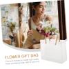 OFFSCH 12Pcs Transparent Storage Bags with Durable Handles for Weddings Souvenirs and Shopping Frosted Tote Bags for Flowers and view 4