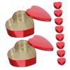 BCOATH 10pcs Heart Shaped Red Metal Tins with Lids Versatile Candy Storage Box for Weddings Valentine Day and Special Celebrations Durable Tinplate for Treats and Treasures view 1