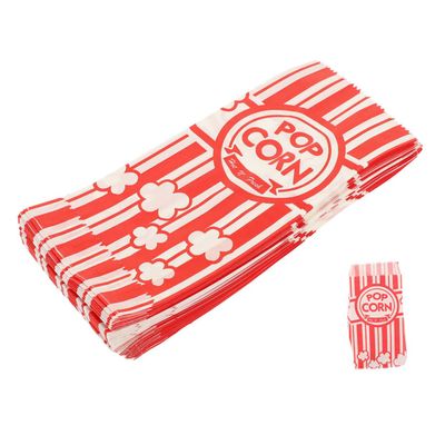 INOOMP 20pcs Oil-Proof Paper Popcorn Bags for Individual Servings Food Grade Greaseproof Popcorn Containers for Parties Movie Nights and Events