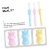 YOSADIER 3Pcs Cartoon Shaped Toothbrushes for Extra Soft Bristles for Sensitive Gums Ergonomic Design for Years Old Comfortable Grip Rabbit Theme view 2
