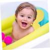 Baby Bath Sponge Support Cushion Mat for Tubs, Bear Shape Yellow view 3