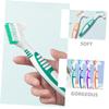 Beaupretty Double-Sided Denture Cleaning Brush Set 4pcs Portable False Teeth Cleaner Deep Cleaning Toothbrush for Dentures Travel-Friendly Kit Tool view 3