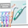 Beaupretty 4Pcs Dual Sided Denture Cleaning Brush Soft Bristle Teeth Cleaner for False Portable Hard Denture Care Brush for Oral view 3