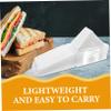 Luxshiny 100Pcs Transparent Sandwich Box and Recyclable Plastic Lunch Baking Cake Holder for Store and Home for Fresh Keeping and Displaying Food view 3