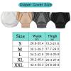 3Pcs Adult Diaper Cover for Incontinence Noiseless Leak-Protection,Adult Diaper Covers Waterproof Plastic Pants for Adult Diapers EVA Panties for Incontinence(Gray,Large) view 2