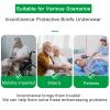 3Pcs Adult Diaper Cover for Incontinence Noiseless Leak-Protection,Adult Diaper Covers Waterproof Plastic Pants for Adult Diapers EVA Panties for Incontinence(Gray,Large) view 4