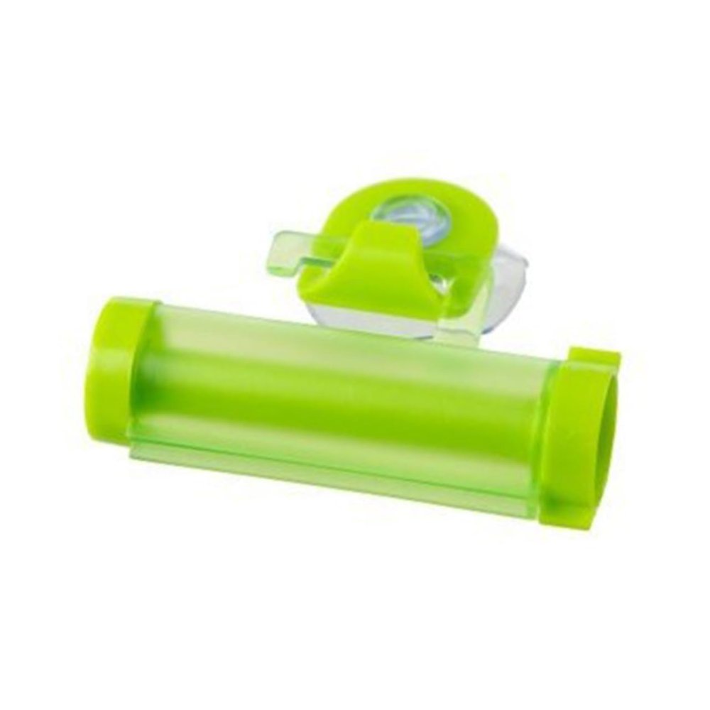 MUCKLILY Rolling Toothpaste Squeezer Holder Wall Mounted Suction Dispenser for Easy Squeeze Fits All Toothpaste Tubes for Bathroom and Home Use Green