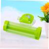 MUCKLILY Rolling Toothpaste Squeezer Holder Wall Mounted Suction Dispenser for Easy Squeeze Fits All Toothpaste Tubes for Bathroom and Home Use Green view 3