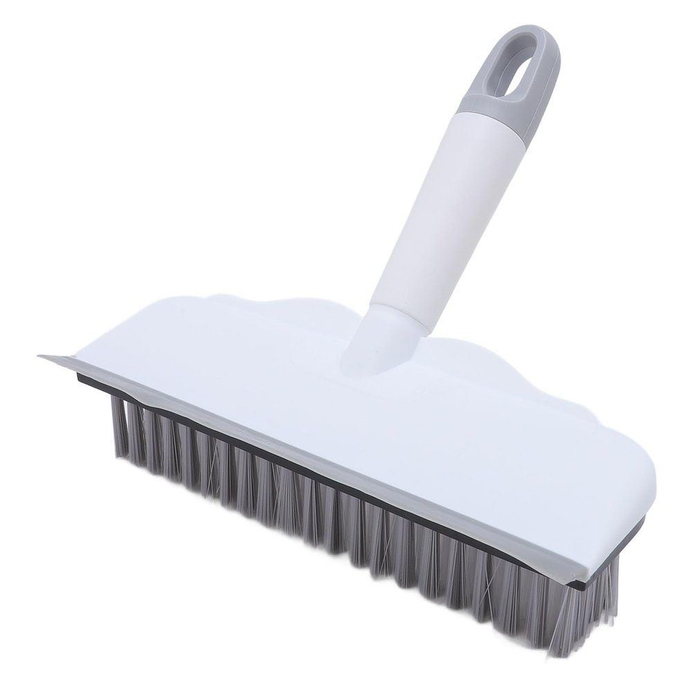 2 in 1 Floor Brush with Stiff and Water Scraper, Detachable Design for Easy Scrubbing, Durable ABS and Rubber Construction, Versatile Use in Bathroom, Kitchen Sink and M