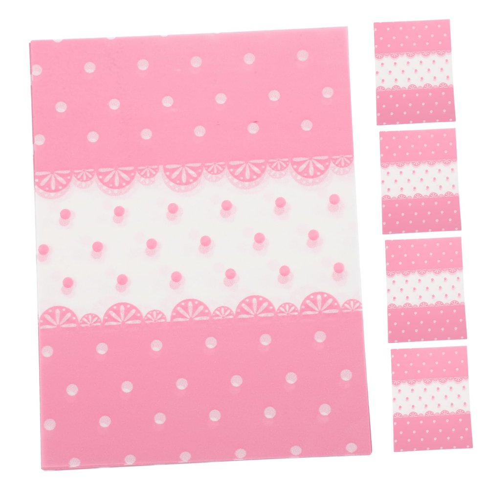 LIFKOME 500Pcs Lace Sugar Packing Wrapping Paper for Handmade Nougat Candy Cellophane for Baking Arts Crafts Projects Not Easily Torn