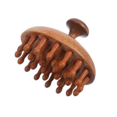 Beaupretty Wooden Scalp Massager Comb Wide Tooth Design for Deep Tissue Head Massage Handheld Tool for Hair Care and Relaxation for Women and Men