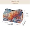 lcndlsoe 2 Pack Tissue Box Cover Holder, Pink Sky Butterfly Flower Rectangle Leather Tissue Case, Decorative Organizer for Tabletop, Bathroom, Car, Office view 4
