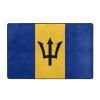 100% BLUE COLLAR Washable Entry Rug Barbados Flag Soft Absorbent Indoor Door Mat Kitchen Mat for Bathroom Floor, Tub, Shower view 1