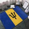 100% BLUE COLLAR Washable Entry Rug Barbados Flag Soft Absorbent Indoor Door Mat Kitchen Mat for Bathroom Floor, Tub, Shower view 3