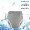 2 pcs of Washable Adult Cloth Diapers - one-Piece, Left/Right Opening, Reusable, Waterproof, Soft and Breathable Fabric Diapers, Elderly Assistance Products L view 2